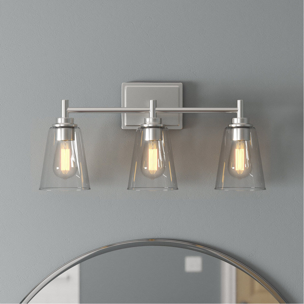 Westin 3 Light 23 inch Satin Platinum Bath Bar Wall Light